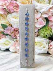 Halo Crystal Bracelet - Light Blue / Silver